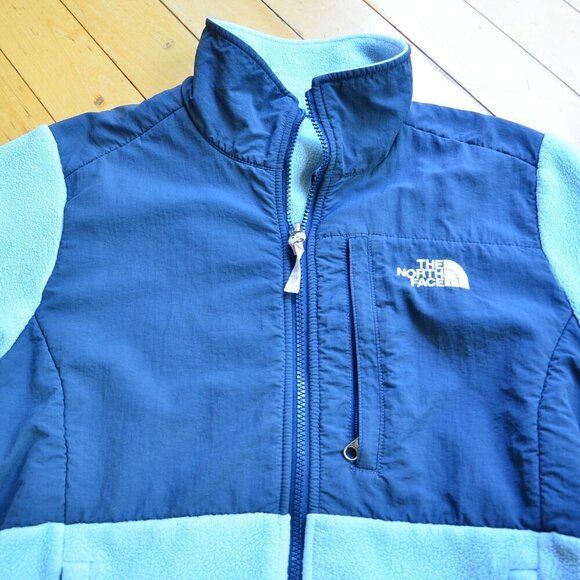 North Face Women’s Fleece Jacket Navy/Light Blue Colors Size M - Picture 2 of 12